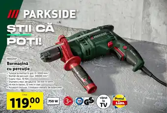 Lidl PARKSIDE Bormaşină cu percuţie 750w 1 buc Ofertă