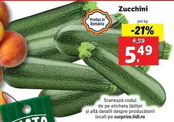 Lidl PIAȚA Lidl Zucchini per kg Ofertă