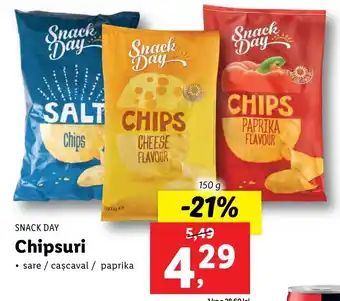 Lidl Snack Day Chipsuri 150g Ofertă