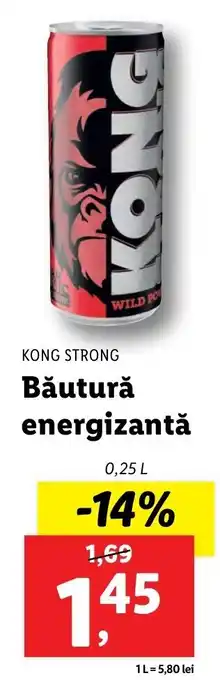 Lidl KONG STRONG Băutură energizantă 0.25l Ofertă