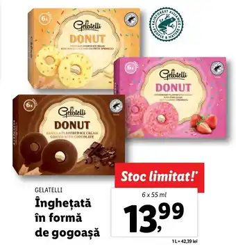 Lidl GELATELLI înghețată în formă de gogoaşă 6 x 55 ml Ofertă