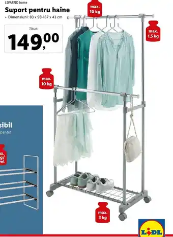 LIVARNO home Suport pentru haine Dimensiuni: 83 x 98-167 x 43 cm 1 buc.