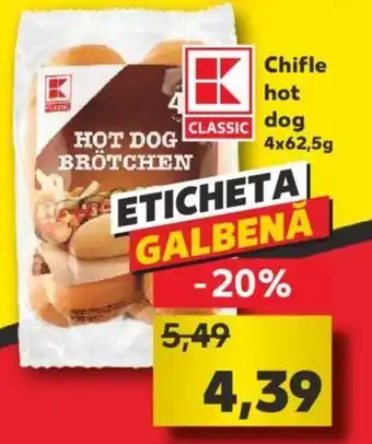 Kaufland Kaufland CLASSIC Chifle hot dog 4 x 62.5g Ofertă