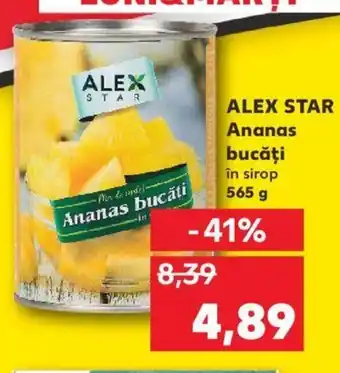 Kaufland ALEX STAR Ananas bucăți în sirop 565g Ofertă