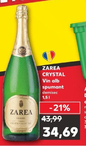 Kaufland ZAREA CRYSTAL Vin alb spumant demisec 1,5l Ofertă