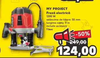 Kaufland MY PROJECT Freză electrică 1200 W 1 buc Ofertă