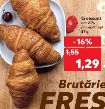 Kaufland Croissant unt 27% proaspăt copt 57 g Ofertă