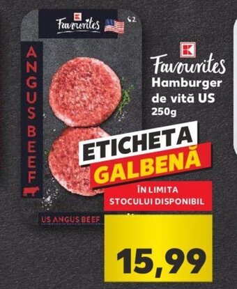 Kaufland Kaufland Favourites Hamburger de vită US 250g Ofertă