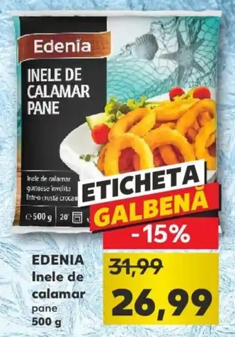Kaufland EDENIA Inele de calamar pane 500 g Ofertă