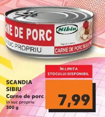 Kaufland SCANDIA SIBIU Carne de porc în suc propriu 300 g Ofertă