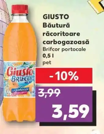 Kaufland GIUSTO Băutură răcoritoare carbogazoasă Brifcor portocale 0,5l Ofertă