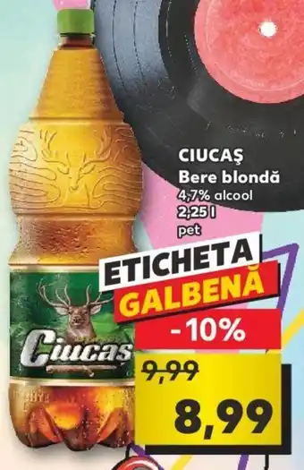 Kaufland CIUCAŞ Bere blondă 4,7% alcool 2.25l Ofertă