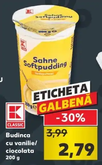 Kaufland Kaufland CLASSIC Budinca cu vanilie/ ciocolata 200 g Ofertă