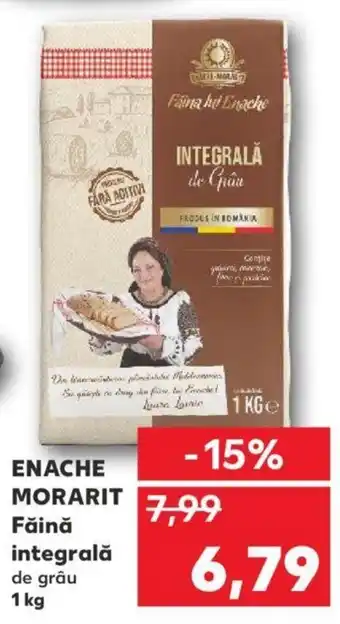 Kaufland ENACHE MORARIT Făină integrală de grâu 1 kg Ofertă