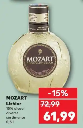 Kaufland MOZART Lichior 15% alcool diverse sortimente 0,5l Ofertă