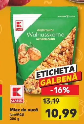 Kaufland Kaufland CLASSIC Miez de nucă jumătăţi 200 g Ofertă