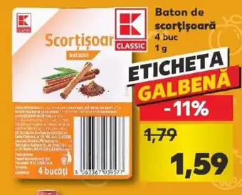 Kaufland CLASSIC Baton de scorţişoară 4 buc 1 g