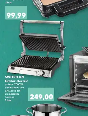 SWITCH ON Grătar electric putere: 2000W 37x35x15 cm 1 buc