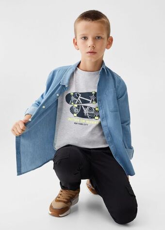 MANGO Tricou cu mânecă lungă și imprimeu Ofertă