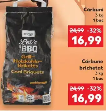 Kaufland Cărbune brichetat 3 kg 1 buc Ofertă