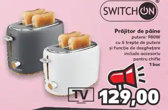 Kaufland SWITCH ON Prăjitor de pâine putere: 980W 1 buc Ofertă