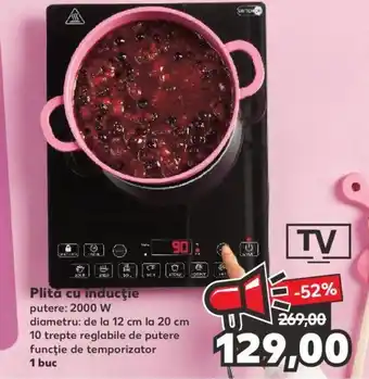 SWITCH ON Plita cu inducţie putere: 2000 W 1 buc