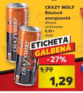 CRAZY WOLF Băutură energizantă diverse sortimente 0,25 I doză