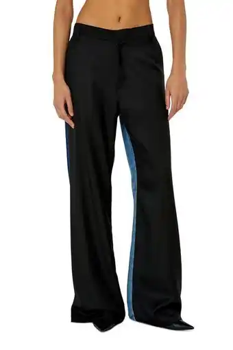 Diesel Wool blend pants with denim back Ofertă