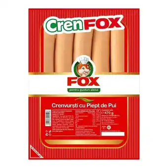 Auchan Crenvursti cu piept de pui fox, 470 g Ofertă