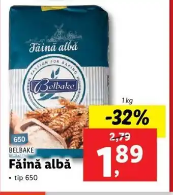 Lidl Belbake Făină albă 1kg Ofertă