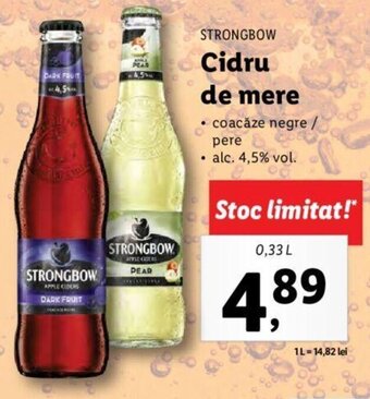 Lidl STRONGBOW Cidru de mere 0.33l Ofertă