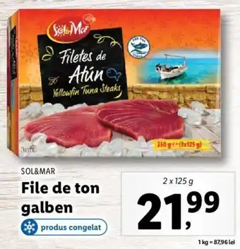 Lidl SOL&MAR File de ton galben 2 x 125g Ofertă