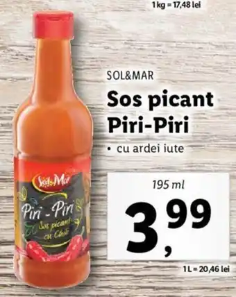 SOL&MAR Sos picant Piri-Piri 195ml