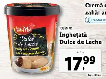 Lidl SOL&MAR Înghețată Dulce de Leche 415g Ofertă