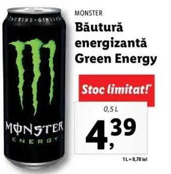Lidl MONSTER Băutură energizantă Green Energy 0.5l Ofertă