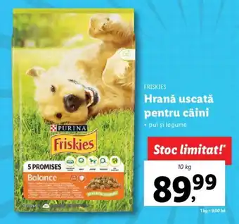 Lidl FRISKIES Hrană uscată pentru câini 10 kg Ofertă