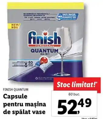 Lidl FINISH QUANTUM Capsule pentru maşina de spălat vase 60 buc. Ofertă