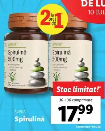 ALEVIA Spirulină 30+30 comprimate