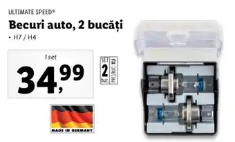 Lidl ULTIMATE SPEED Becuri auto, 2 bucăți 1set Ofertă