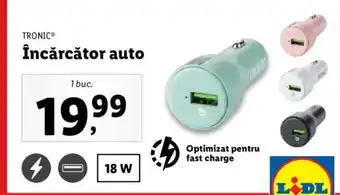 TRONIC Încărcător auto 18w 1 buc.