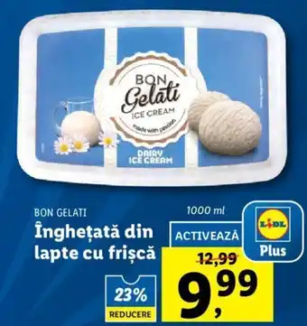 BON GELATI Îngheţată din lapte cu frișcă 1000ml