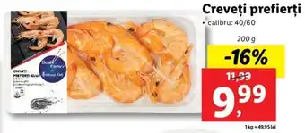 Lidl Creveţi prefierți calibru: 40/60 200g Ofertă