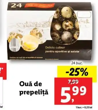 Lidl Ouă de prepeliță 24 buc. Ofertă