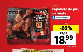 Lidl CULINEA Copănele de pui, marinate 750g Ofertă