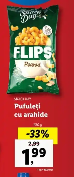 Lidl Snack Day Pufuleți cu arahide 100g Ofertă