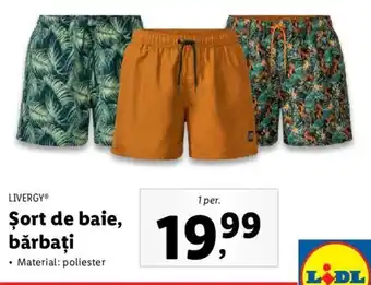 Lidl LIVERGY Şort de baie, bărbaţi 1 per. Ofertă