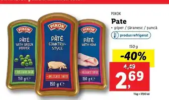 Lidl PIKOK Pate 150g Ofertă