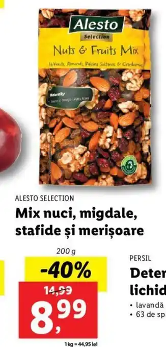 Lidl ALESTO SELECTION Mix nuci, migdale, stafide şi merişoare 200g Ofertă