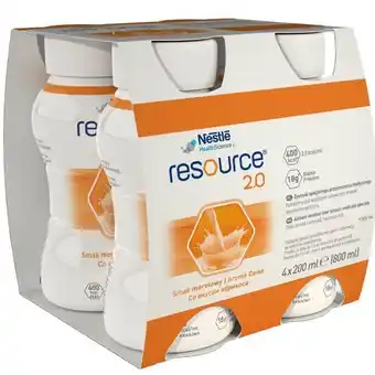 Resource 2.0 cu aroma de caise, +3 ani, 4x200 ml, nestle