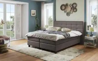 Pat dublu boxspring 180/200 gri
